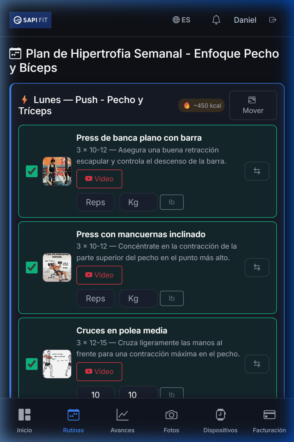 Rutinas del Alumno Independiente